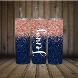 Personalized Tumbler | Wine Tumbler | Custom Tumbler | Gifts for Her | Drink Tumbler | Glitter Print Tumbler with Name | 20 oz Drink Tumbler