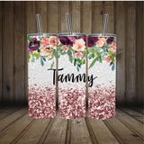 Gift for Mom | Personalized Tumbler | Custom Tumbler | Gifts for Her | Drink Tumbler | Glitter print Tumbler | Custom 20 oz Drink Tumbler