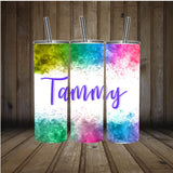 Personalized Tumbler | Wine Tumbler | Custom Tumbler | Gifts for Her | Drink Tumbler | Rainbow Tumbler with Name | 20 oz Drink Tumbler