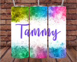 Personalized Tumbler | Wine Tumbler | Custom Tumbler | Gifts for Her | Drink Tumbler | Rainbow Tumbler with Name | 20 oz Drink Tumbler