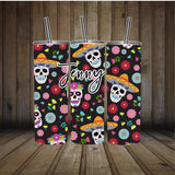 Skull Tumbler | Personalized Tumbler | Custom Tumbler | Gift for Her | Drink Tumbler | Sugar Skull Cup | 20oz Drink Tumbler | Sugar Skulls