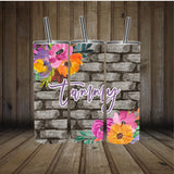 Personalized Cup | Wine Tumbler | Custom Tumbler | Gifts for Her | Drink Tumbler | 20oz Drink Tumbler | Personalized Drink Cup | Flower Cup