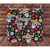 Skull Tumbler | Personalized Tumbler | Custom Tumbler | Gift for Her | Drink Tumbler | Sugar Skull Cup | 20oz Drink Tumbler | Sugar Skulls