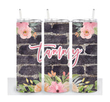 Personalized Cup | Wine Tumbler | Custom Tumbler | Gifts for Her | Drink Tumbler | 20oz Drink Tumbler | Personalized Drink Cup | Flower Cup