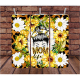 MOM Cup | Custom Tumbler | Gift for MOM | Drink Tumbler | Sunflower Tumbler | 20oz Drink Tumbler | MOM Drink Cup | Mother's Day Gift |