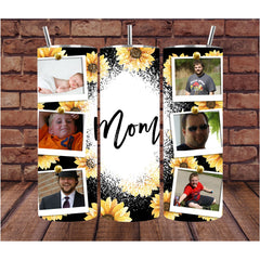 MOM Cup | Photo Tumbler | Gift for MOM | Drink Tumbler | Sunflower Tumbler | Personalized Cup | MOM Drink Cup | Mother's Day Gift |