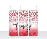 Personalized Gift | Wine Tumbler | RED Glitter Leopard Tumbler | Gifts for Her | Drink Tumbler | Gift for Mom | Mother's Day Gift | Unique