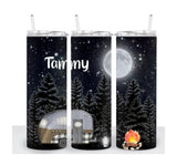 Custom Camper Tumbler - Personalized 20oz Drink Cup for Her - RV Camping Gift