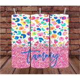 Personalized Gift | Wine Tumbler | Pink Glitter Leopard Tumbler | Gifts for Her | Drink Tumbler | Gift for Mom | Mother's Day Gift | Unique