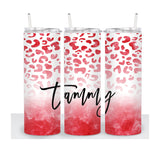 Personalized Gift | Wine Tumbler | RED Glitter Leopard Tumbler | Gifts for Her | Drink Tumbler | Gift for Mom | Mother's Day Gift | Unique