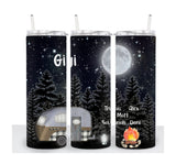 Personalized Camper Tumbler with Names  Custom Gift for Grandma  20oz Drink Cup