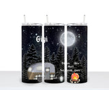 Personalized Camper Tumbler with Names  Custom Gift for Grandma  20oz Drink Cup