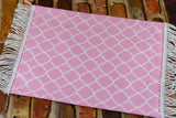 Dollhouse Decor Pink Miniature Rug for 18 inch or 12 inch Dolls Accessories