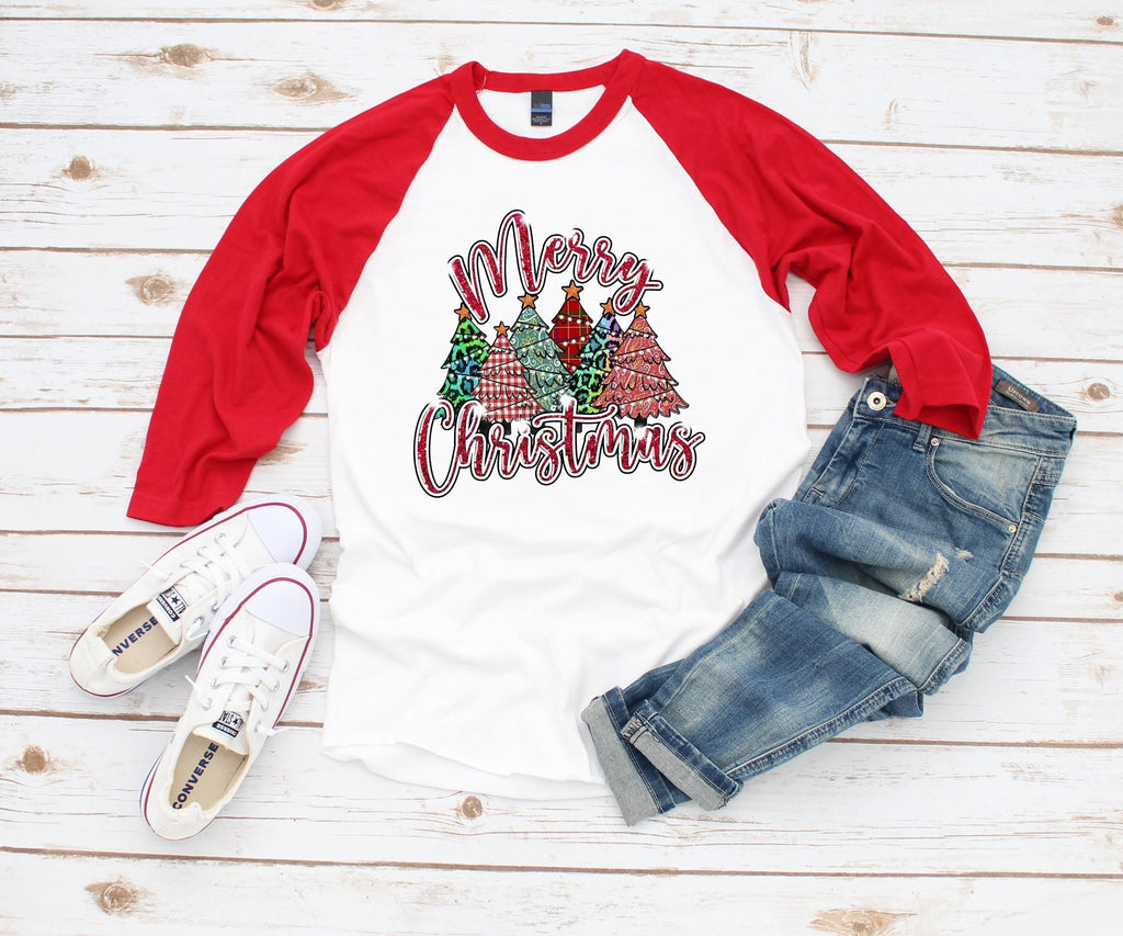 Festive Christmas Tree Plus Size Womens Holiday Shirt - Merry Christmas Top for Ladies