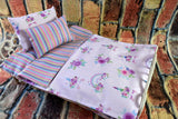 18 20 inch Doll Bedding - Purple Unicorn Print for Girls Baby Doll or Pet Dog Bed