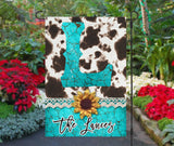 Personalized Welcome Garden Flag - Boho Design - Customizable - 12x18 inches - Family Name - Summer Decor