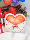 Valentine Tiered Tray Decor - Love Kissing Booth Cherub Sign Hearts