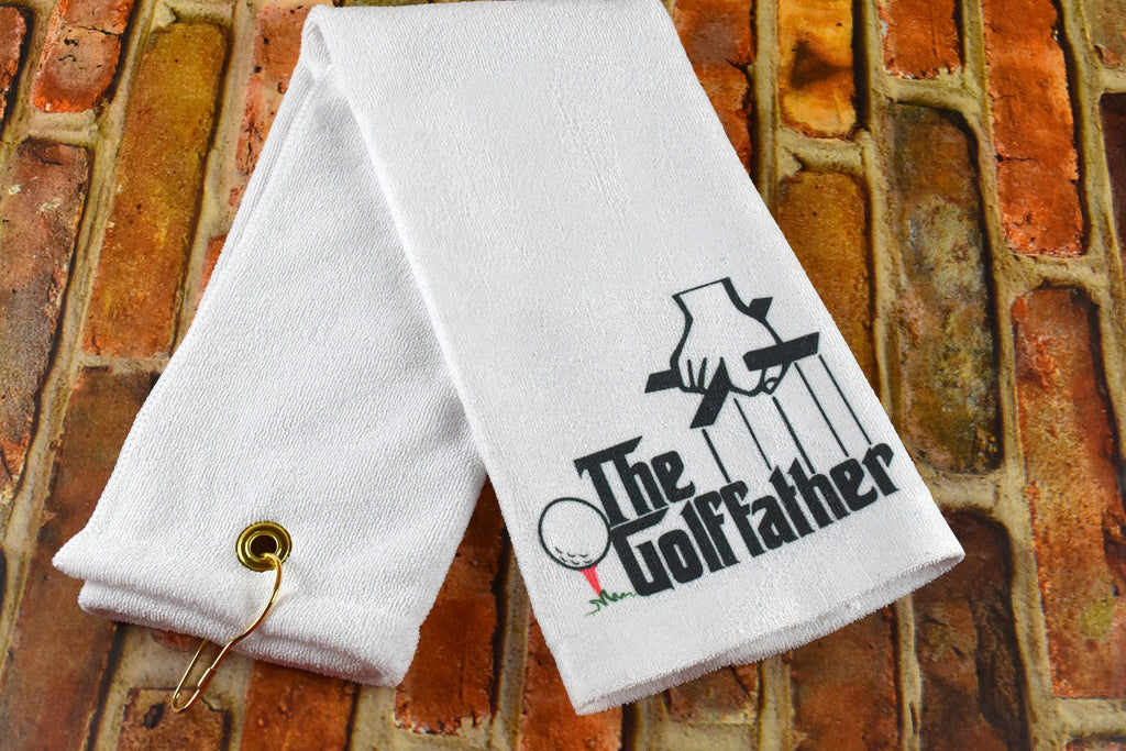 Golf Towel | Gift for Golfer | Scrubber Golf Towel | The Golffather Golf Towel | Father's Day Gift | Gift for Guys | Custom Golf Towel |