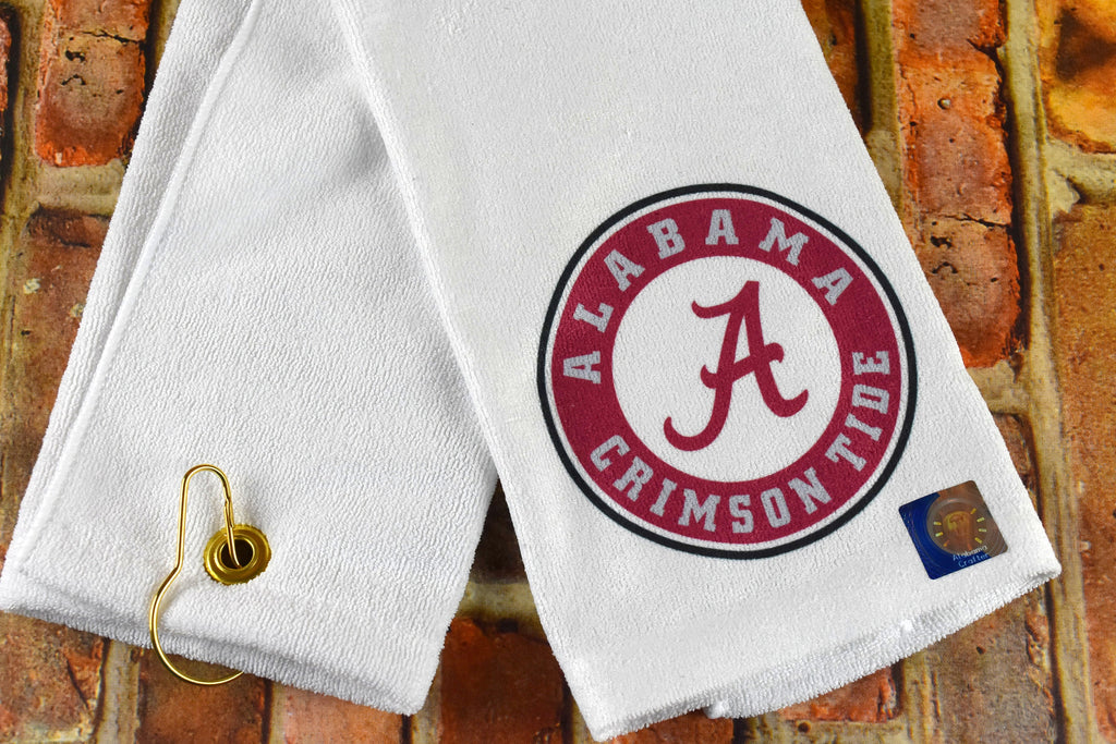 Alabama Golf Towel | Golf Towel | Gift for Golfer | Scrubber Golf Towel | Bama Gift | Gift for Guys | Custom Golf Towel | Gift for Dad