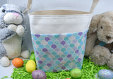 Personalized Easter Basket | Easter Bucket | Egg Basket | Kids Tote | Easter Bunny Bag | Bunny Tote | Mermaid Scales Basket | Easter Bunny