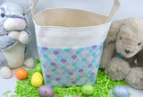 Personalized Easter Basket | Easter Bucket | Egg Basket | Kids Tote | Easter Bunny Bag | Bunny Tote | Mermaid Scales Basket | Easter Bunny