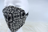 Face Mask | Cotton Mask | Black Print Mask | Ladies Mask | Womans Mask | Adult Mask | Reusable Face Mask | Elastic Face Mask | Washable Mask
