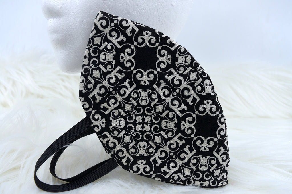 Face Mask | Cotton Mask | Black Print Mask | Ladies Mask | Womans Mask | Adult Mask | Reusable Face Mask | Elastic Face Mask | Washable Mask