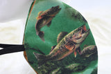 Face Mask | Cotton Mask | Fishing Print Mask | Mens Mask | Fish Mask | Adult Mask | Reusable Face Mask | Elastic Face Mask | Washable Mask