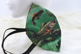 Face Mask | Cotton Mask | Fishing Print Mask | Mens Mask | Fish Mask | Adult Mask | Reusable Face Mask | Elastic Face Mask | Washable Mask