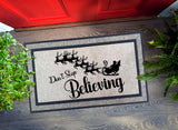 Christmas Doormat | Holiday Door mat | Rubber Door Mat | Front Door Mat | Don't Stop Believing Doormat | Santa Door mat | Christmas Gift