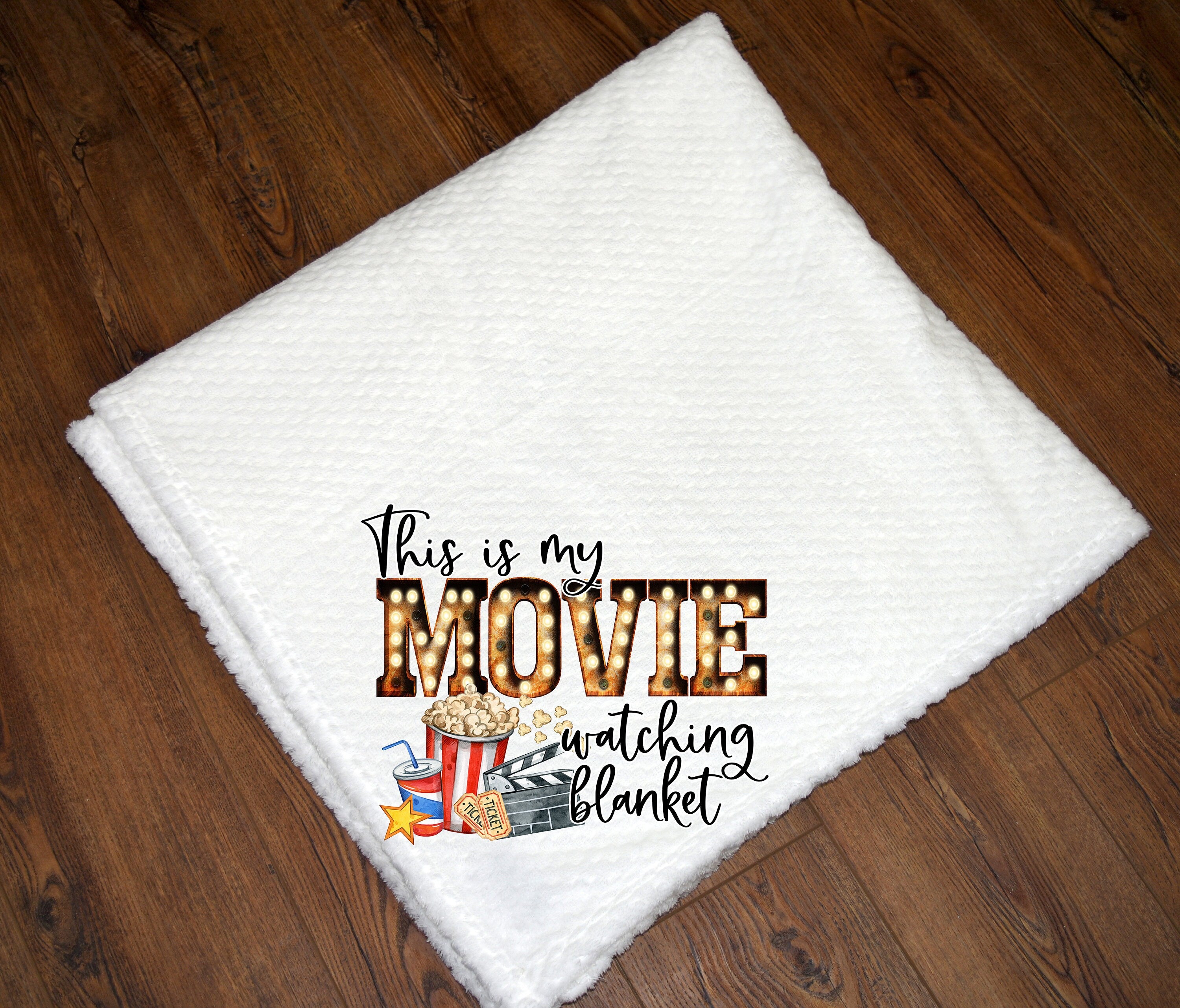 Movie Blanket | Custom Throw Blanket | Plush Throw | This is my Movie Watching Blanket | Throw Blanket  | Christmas Gift | Gifts for Her