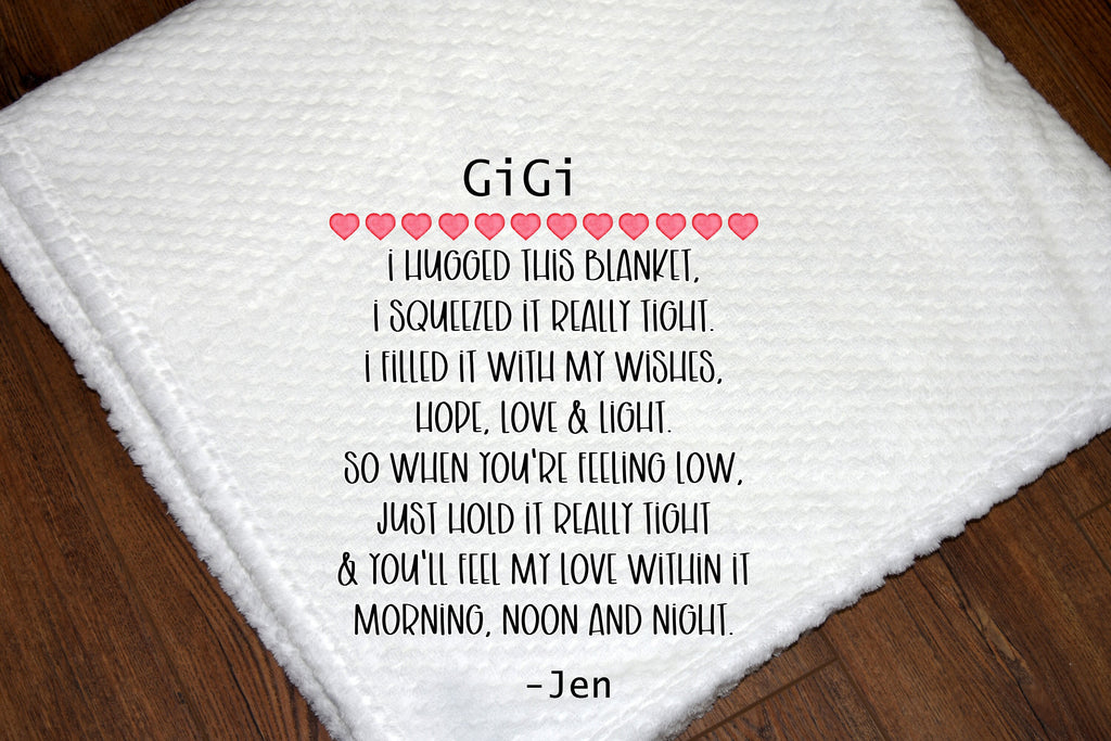 Personalized Blanket | Custom Throw Blanket | Plush Throw | Grandma Blanket | Throw Blanket  | Christmas Gift | Gifts for Her | Meme Gigi