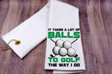 Golf Towel | Gift for Golfer | Scrubber Golf Towel | Funny Golf Towel | Father's Day Gift | Gift for Guys | Custom Golf Towel | Gift for Dad