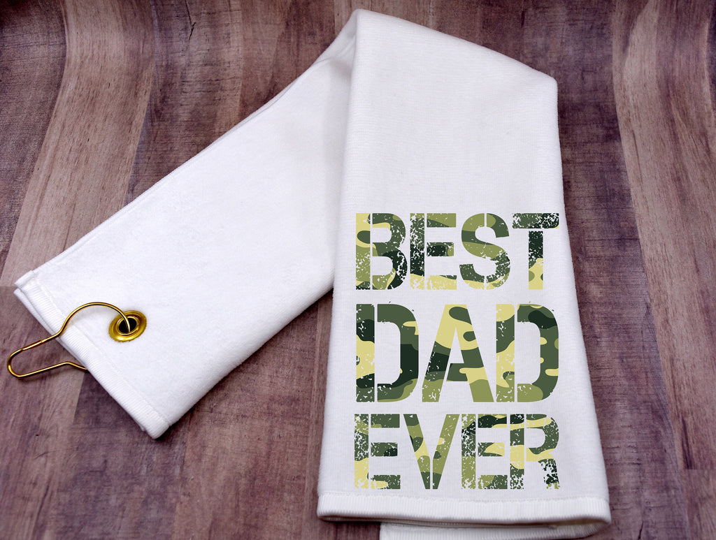 Golf Towel | Gift for Golfer | Scrubber Golf Towel | Best Dad Ever | Father's Day Gift | Gift for Guys | Custom Golf Towel | Gift for Dad