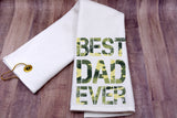 Golf Towel | Gift for Golfer | Scrubber Golf Towel | Best Dad Ever | Father's Day Gift | Gift for Guys | Custom Golf Towel | Gift for Dad