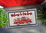 Welcome Doormat | Vintage Truck Doormat | Rubber Door Mat | Front Door Mat | Welcome Mat | Home Doormat | Christmas Gift | Welcome Door Mat