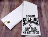 Golf Towel | Gift for Golfer | Scrubber Golf Towel | Funny Golf Towel | Father's Day Gift | Gift for Guys | Custom Golf Towel | Gift for Dad