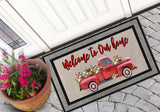 Welcome Doormat | Vintage Truck Doormat | Rubber Door Mat | Front Door Mat | Welcome Mat | Home Doormat | Christmas Gift | Welcome Door Mat