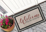 Welcome Doormat | Please Leave by 9 Doormat | Rubber Door Mat | Front Door Mat | Welcome Mat | Home Doormat | Funny Gift | Welcome Door Mat