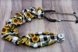 Stethoscope Cover | Sunflower Stethoscope Cord Cover | Stethoscope Sock | Stethoscope Accessories | Stethoscope Sleeve | Nurse Gift