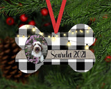 Custom Photo Ornament | Personalized Christmas Ornament | Custom Dog Bone Ornament | Pet Ornament | Christmas Ornament | Dog Photo Ornament