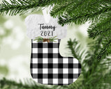 Personalized Christmas Ornament | Personalized Ornament | Gift Tag Ornament | Custom Ornament | Christmas Stocking | Christmas Buffalo check