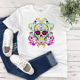Sugar Skull Shirt | Skull Shirt | Plus Size Raglan | Trendy Ladies Shirt | SKull Top | Plus Size Shirt | Plus Size Clothes | Halloween Shirt