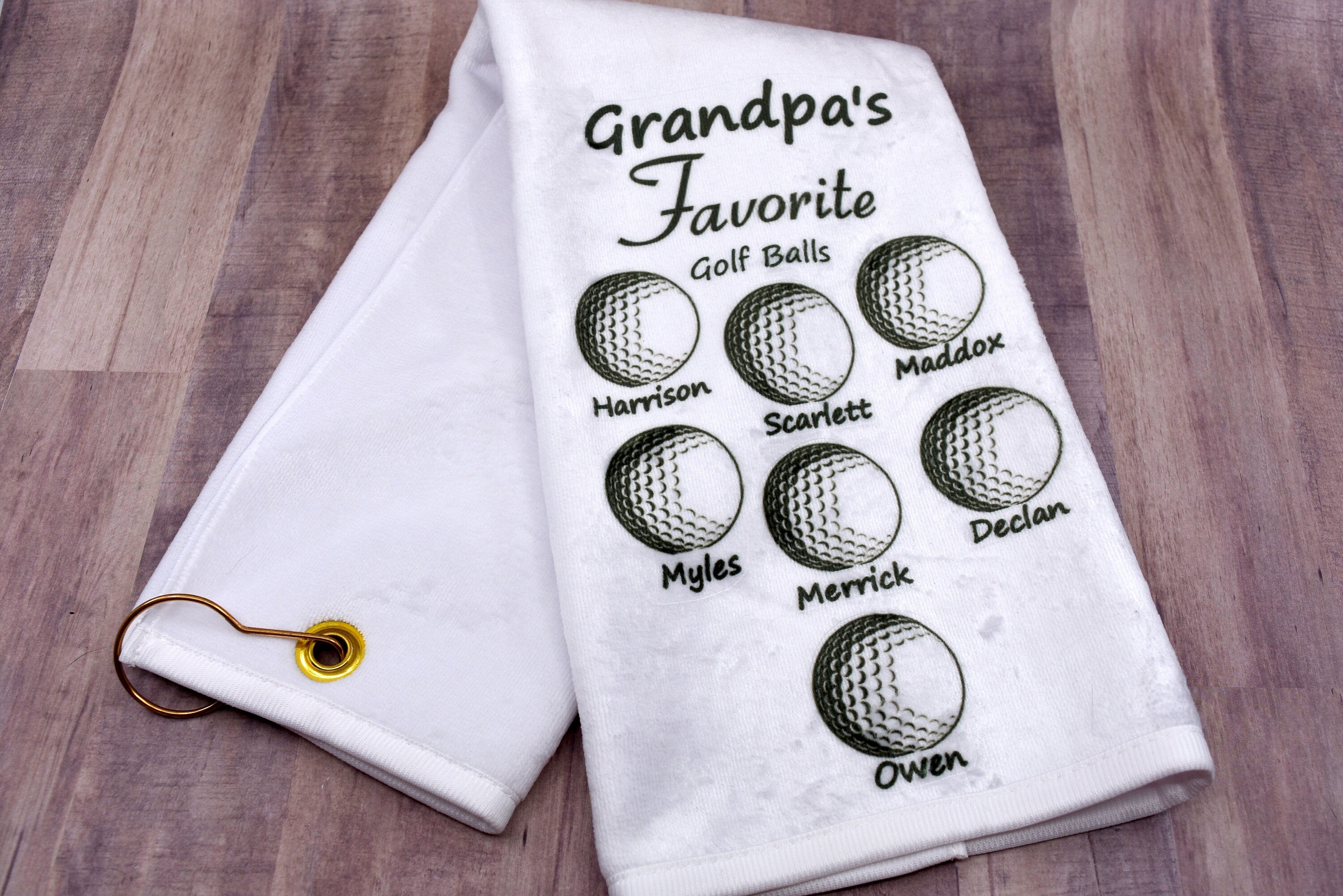 Personalized Golf Towel | Gift for Golfer | Scrubber Golf Towel | Grandpa Golf Towel | Gift for Guys | Custom Golf Towel | Gift for Dad