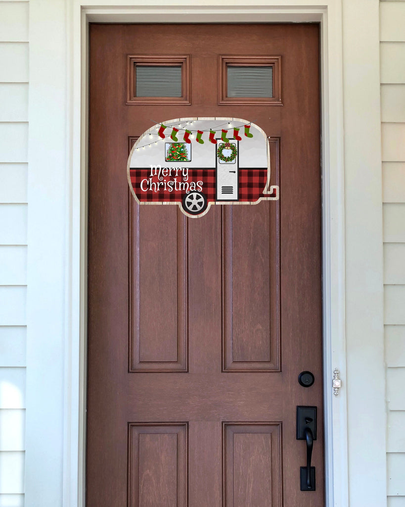 Christmas Camper Door Sign  | Camper Door Sign | RV Door Hanger | Custom Door Hanger | Christmas Sign | Christmas Door Sign | Camper Sign