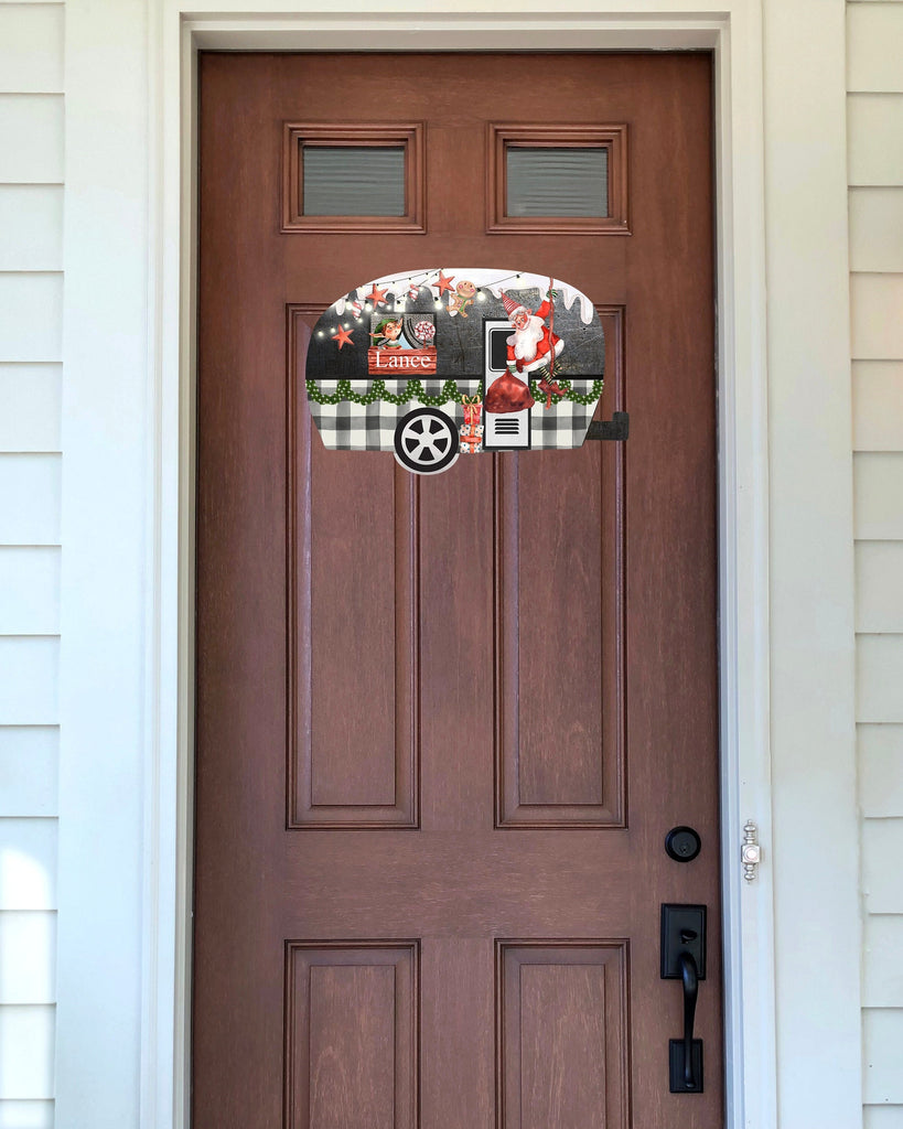 Personalized Camper Door Hanger | Camper Door Decor | RV Door Hanger | Custom Door Hanger | Christmas Decor | Christmas 2021 Door Hanger