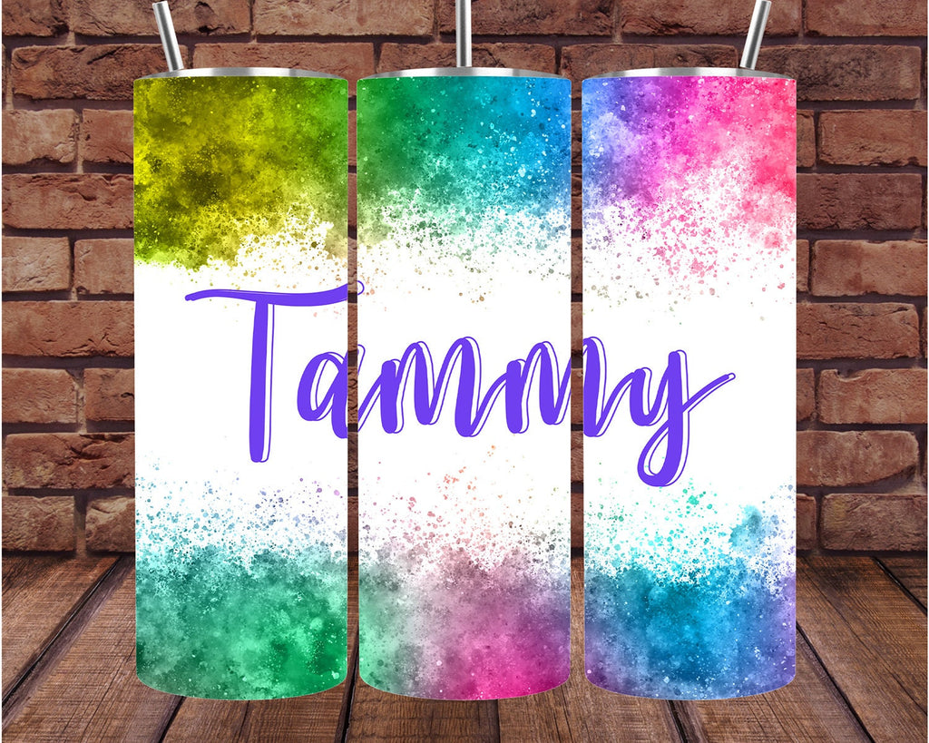 Personalized Tumbler | Wine Tumbler | Custom Tumbler | Gifts for Her | Drink Tumbler | Rainbow Tumbler with Name | 20 oz Drink Tumbler