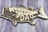 Gift for Dad | Fathers Day Gift | Personalized Gift | Dad Fishing Gift | Personalized Bass Fish | Bass Fishing | Man Cave Sign | Custom Sign