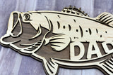 Gift for Dad | Fathers Day Gift | Personalized Gift | Dad Fishing Gift | Personalized Bass Fish | Bass Fishing | Man Cave Sign | Custom Sign