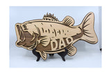 Gift for Dad | Fathers Day Gift | Personalized Gift | Dad Fishing Gift | Personalized Bass Fish | Bass Fishing | Man Cave Sign | Custom Sign